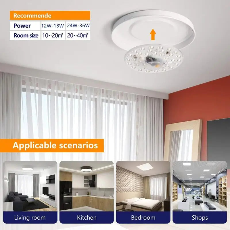 NEW LED Ring Panel Circle Light - SMD2835 LED Round Ceiling Board, AC220V/230V/240V, Various Wattages Available