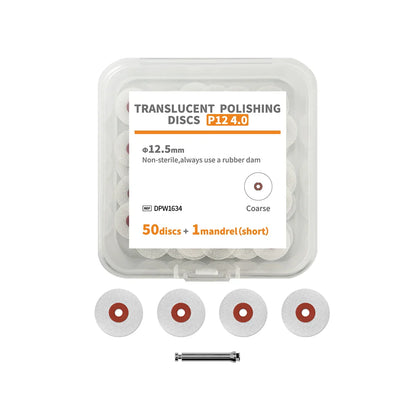 Dental Polishing Disc Kit - 40/50pcs Finishing & Refining Discs with Mandrel for Composite Restoration
