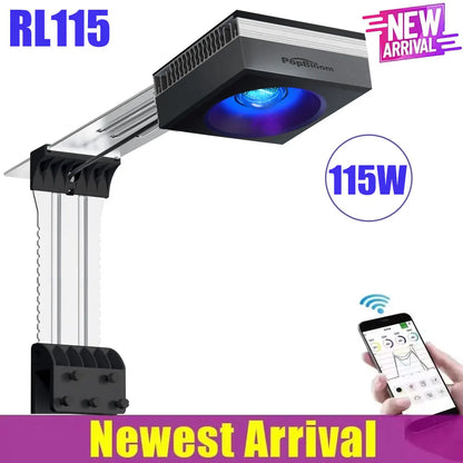 PopBloom WiFi Aquarium LED Light - Full Spectrum Reef Lamp for Coral SPS/LPS Growth & Fish Tank Lighting