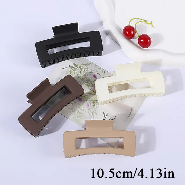 Black Coffee Hair Claws Clips Set - 3/4PCS Large Claw Clips, Ponytail Hairpins, Fashion Barrettes for Women, Girls Hair Accessories, Gifts