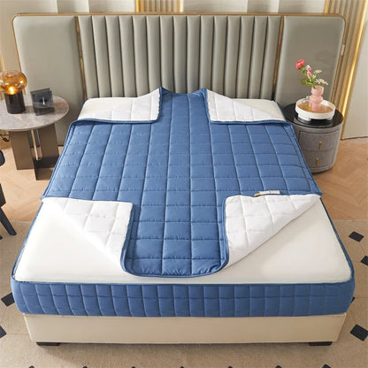 Six Sided Zipper Mattress Cover - Thick Quilted Fitted Mattress Protector Pad with Full Enclosure Customized Size