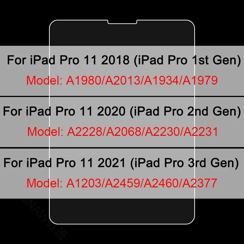 3-Pack Tempered Glass Screen Protector - Apple iPad 10th 9th 8th 7th Mini Air & Pro Series