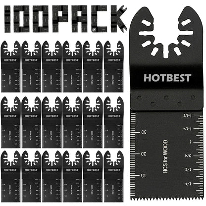 Oscillating Multi-Tool Saw Blades Set (10/60/100Pcs) – Fast Cutting Renovator Blades for Wood, Metal & Plastic Multi-Function Cutter Kit