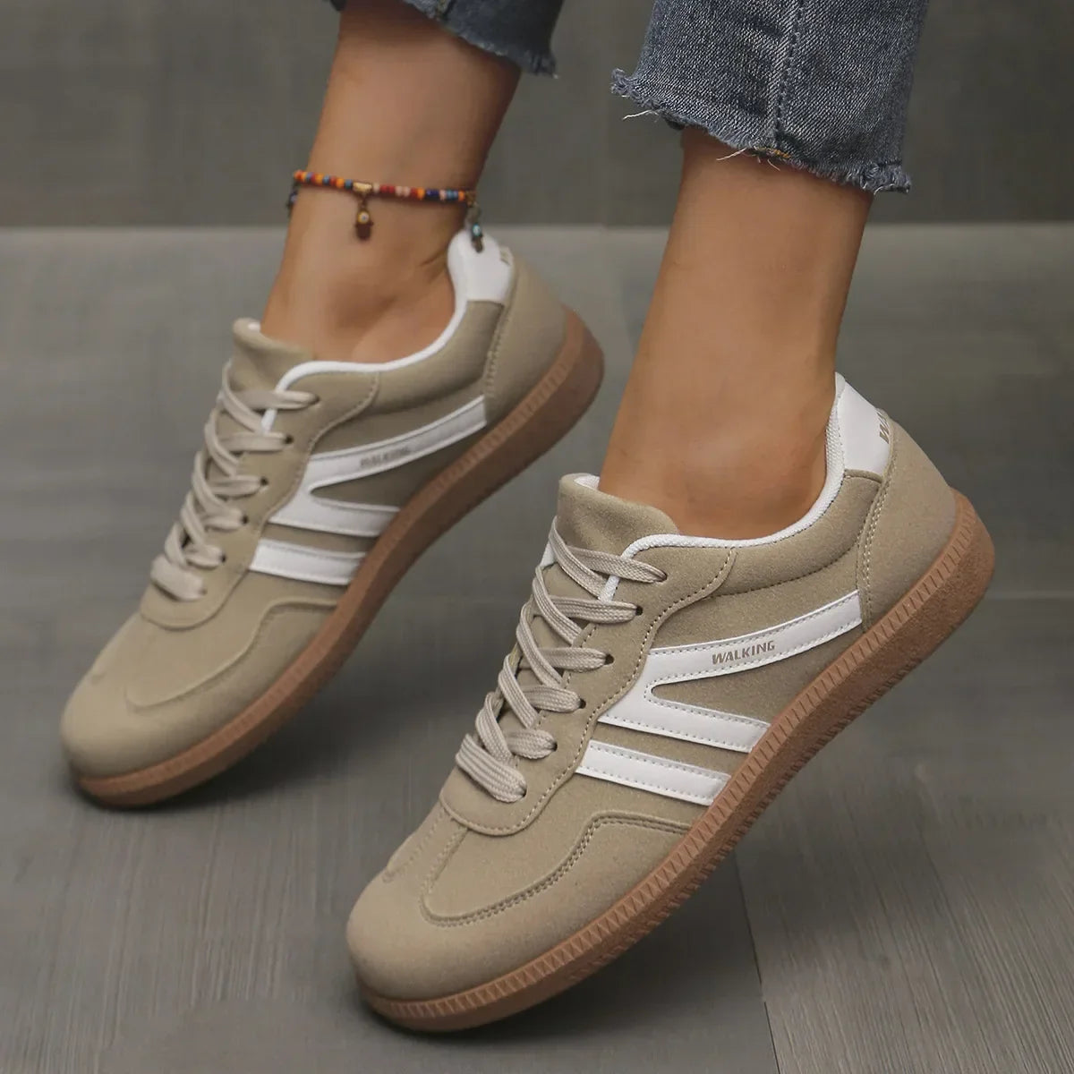 Women’s 2025 Spring Sneakers – Luxury Flat Slip-On Loafers, Comfortable Soft Lightweight Outdoor Shoes for Women