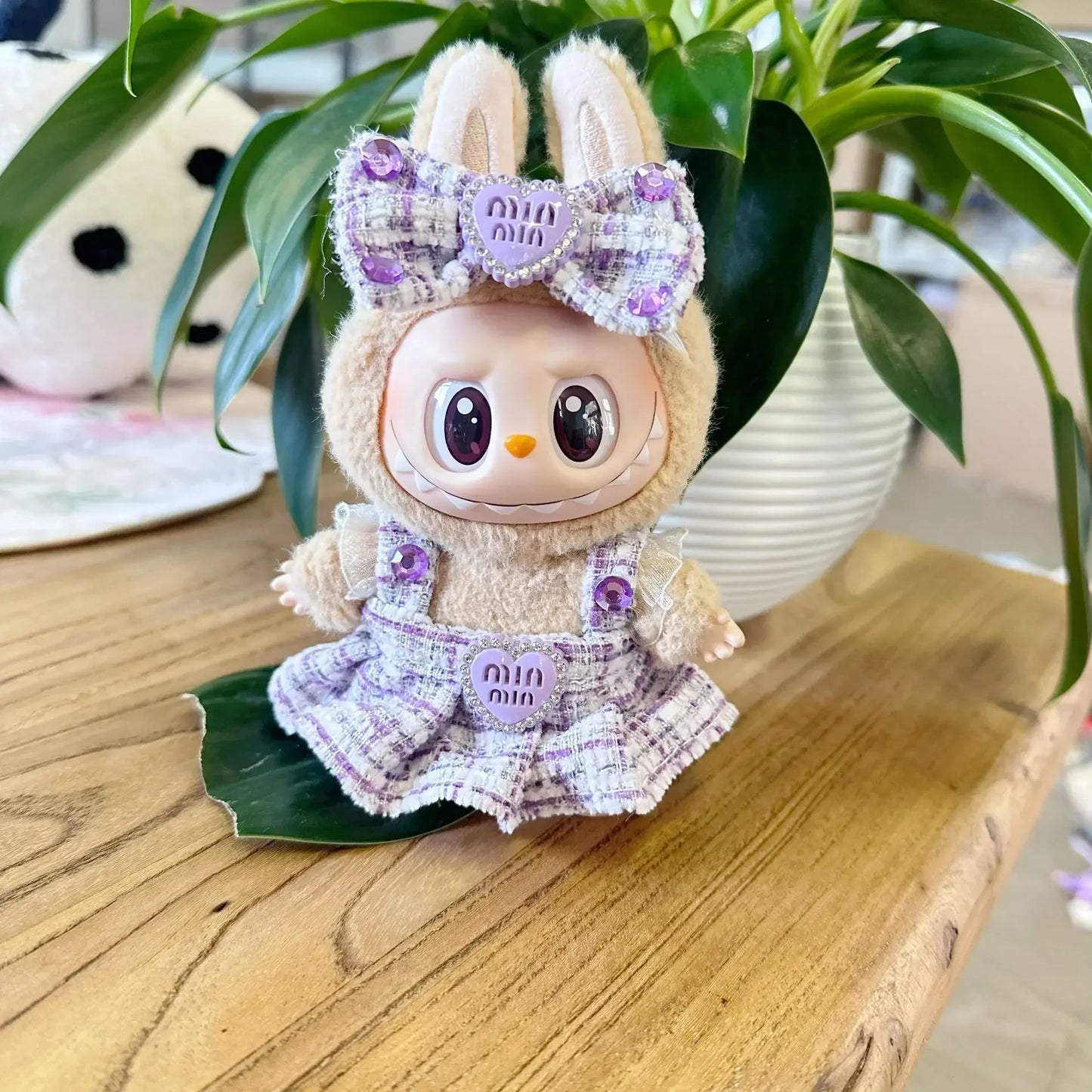 17cm Mini Plush Doll Clothes – Korea Kpop Exo Labubu Idol Suit Outfit Accessories, Doll Clothing Gift (Clothes Only)