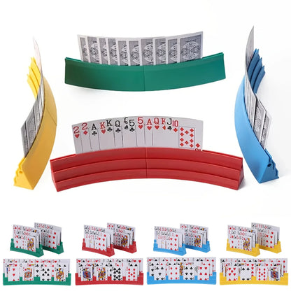 Expandable 3-Layer Card Holder - Upgraded Plastic Playing Card Stand for Carnival Games and Easy Organization
