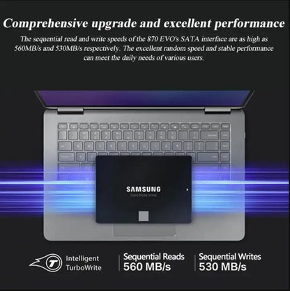 Samsung 870 EVO 2.5" SATA III SSD — 250GB, 500GB, 1TB & 2TB Internal Storage for Laptop & Desktop