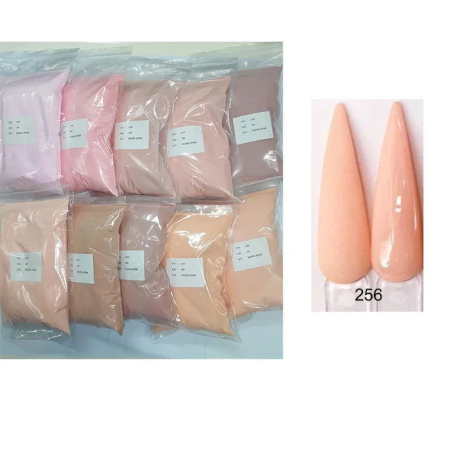 50g/100g Nude Nail Acrylic Powder Bulk Set – 4-in-1 Solid Crystal Extension, Dipping & Engraving Nail Art Monomer Wholesale