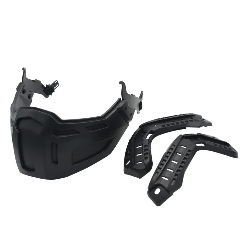 Tactical FAST Helmet Half Face Mask with Flip Goggles – Airsoft, Paintball, and Hunting Gear Accessories