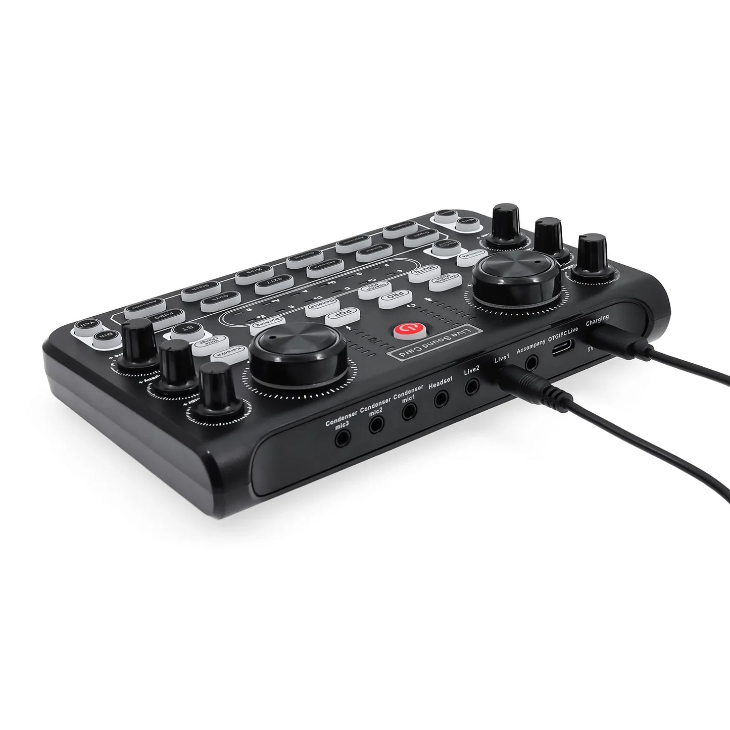 X60 Professional Sound Card Mixer - English Version Audio Interface for Karaoke, KTV Singing, Broadcasting & Studio Recording