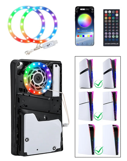RGB LED Light Strip for PS5 Slim & PS5 Pro Console – Gaming Atmosphere Lighting for PlayStation 5 Setup