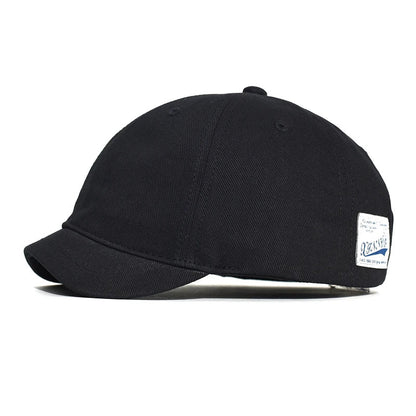 Men's & Women's Short Brim Cotton Baseball Cap – Vintage Casual Dad Hat, Adjustable Trucker Style with Nylon Fastener Tape