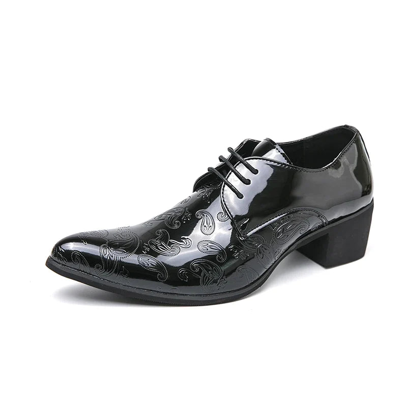 Men’s Gold Chelsea Dress Shoes - Pointed Toe Trendy Formal Party Shoes Size 38-46
