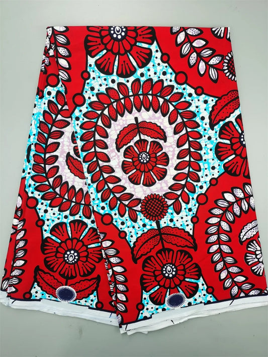 New Nigerian African Wax Fabric - 100% Cotton Real Wax Ankara Print High Quality Original Pagne Material