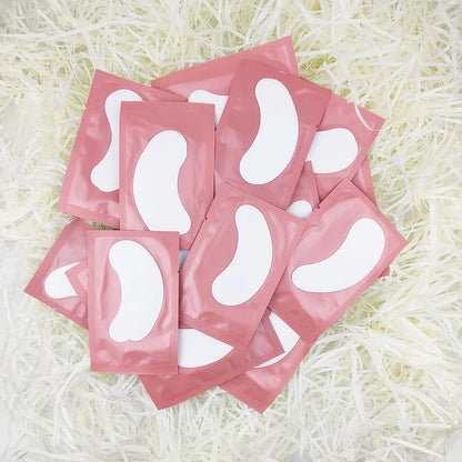 25/50/100 Pairs Hydrogel Eye Patches | Lint-Free Under Eyelash Pads for False Eyelash Application | LAUKISS Paper Stickers