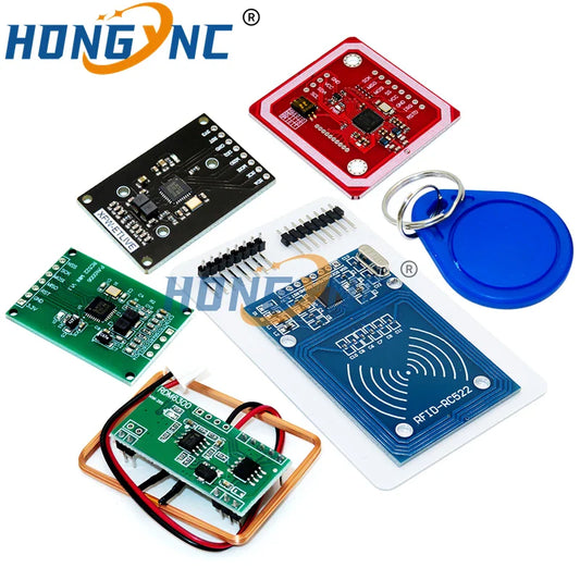 NFC RFID Module Kit - RC522 MFRC-522 PN532 RDM6300, S50, 13.56MHz & 125KHz, 6cm Range, SPI Write & Read with Tags for Arduino