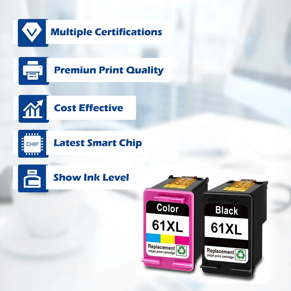 ShinColor HP 61XL Ink Cartridge Replacement for HP61 Compatible for HP DeskJet 1010 3000 4500 Series Printer High Yield Printer Ink Cartridge