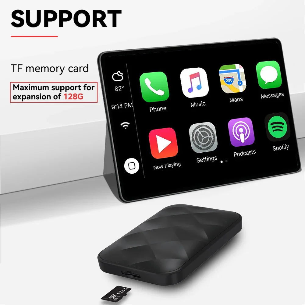 Acodo 2025 Android 14 3-in-1 CarPlay AI Box Wireless Adapter for Android Auto, YouTube & Netflix – Universal Plug and Play TV Box