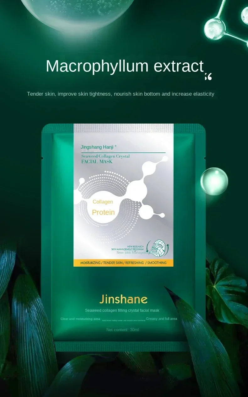 TikTok Hot Sale Seaweed Collagen Crystal Mask – Replenishing Fruit Jelly Skin Care, Transparent Masque