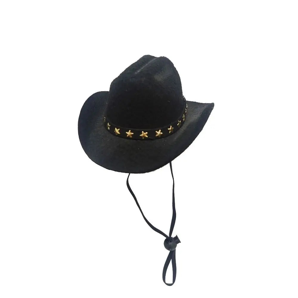 Adjustable Pet Cowboy Hat - Funny Outdoor Summer Dog & Cat Headwear Accessory