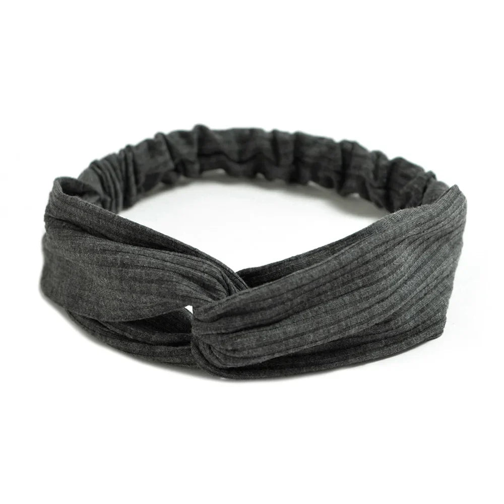 Women Cross Top Knot Headband – Elastic Soft Solid Color Hair Bands, Twisted Knotted Headwrap, Hair Accessories for Girls