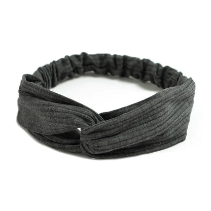 Women Cross Top Knot Headband – Elastic Soft Solid Color Hair Bands, Twisted Knotted Headwrap, Hair Accessories for Girls
