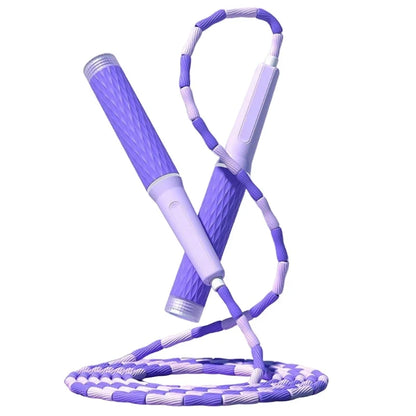 Beaded Adjustable Jump Rope – Segmented Fitness Skipping Rope for Men, Women & Kids