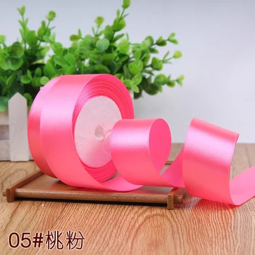 Silk Satin Ribbon Roll - 22M Craft Ribbon for DIY Bows Gift Wrapping Wedding Party Decorations in 6mm to 50mm Sizes