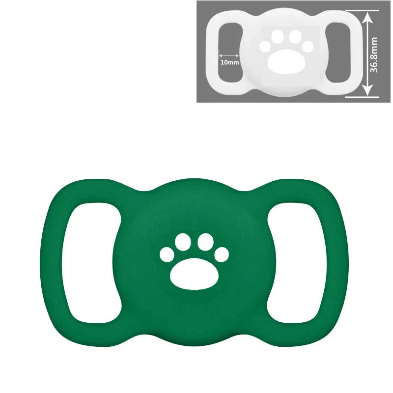 Airtag Dog Collar Holder – Silicone Protective Case for Apple AirTag, Full Body Cover Fits All Collar Sizes