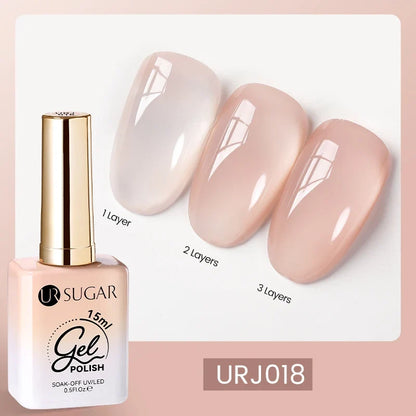 UR SUGAR Champagne Gold Silver Reflective Glitter Gel Nail Polish 15ml - Semi-Permanent Soak Off UV Manicure Art Varnish