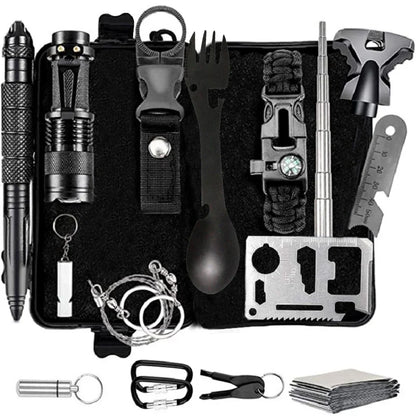 Emergency Trauma Survival Kit - Outdoor Camping First Aid Bag with SOS Wilderness Gear and Emergency Tools