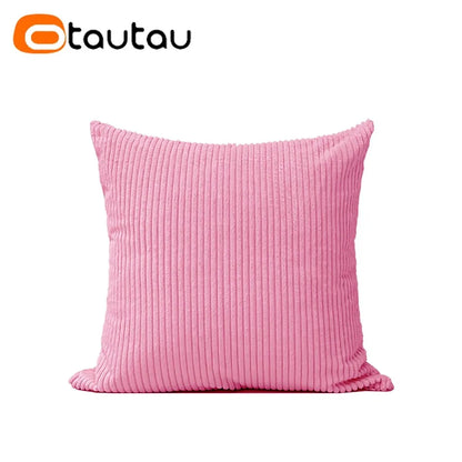 Cotton Corduroy Cushion Cover - Soft Throw Pillowcase Without Insert for Sofa Home Decor