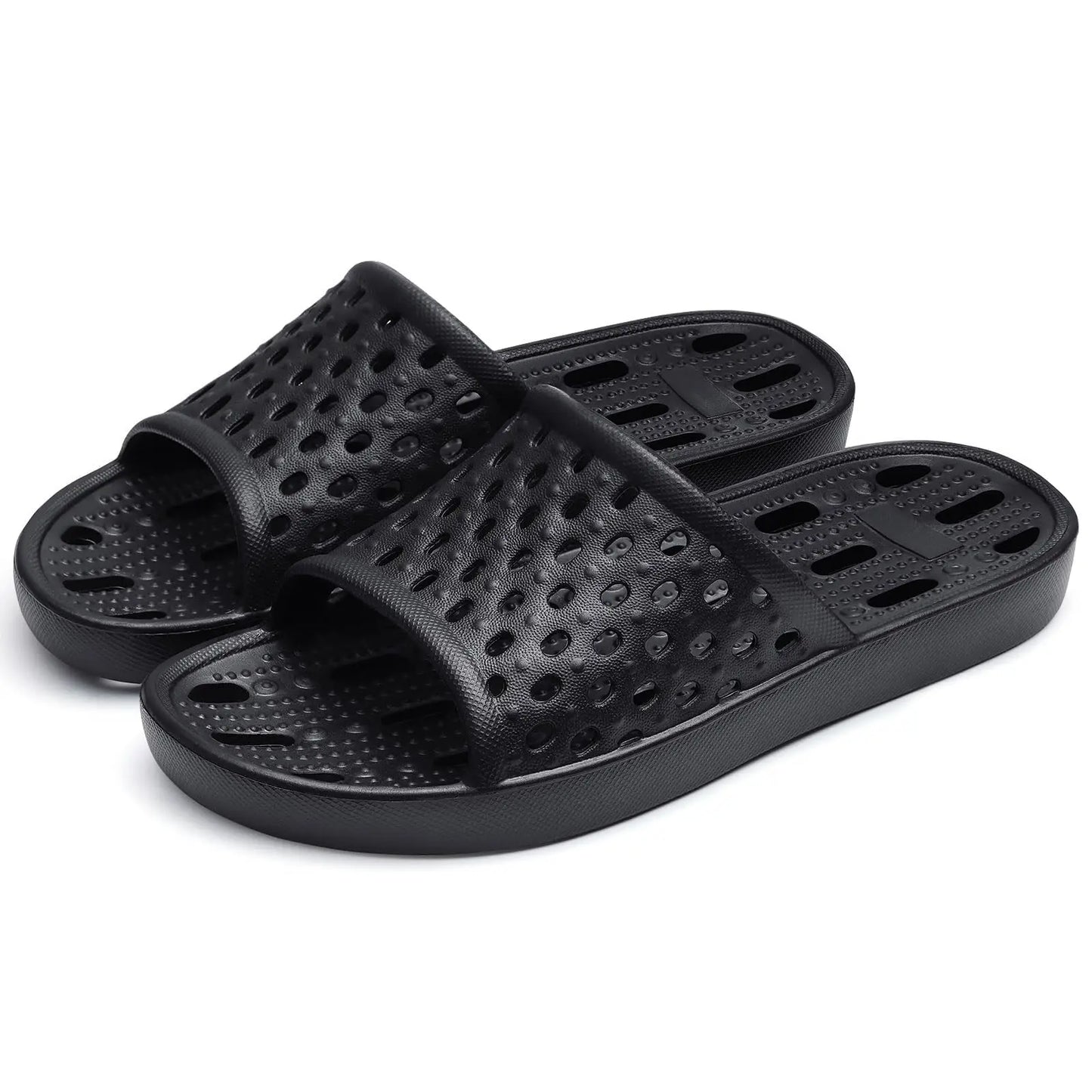 Comwarm Women Shower Shoes - Quick Dry Non-Slip Drain Hole Slippers for Beach Bathroom Pool Gym