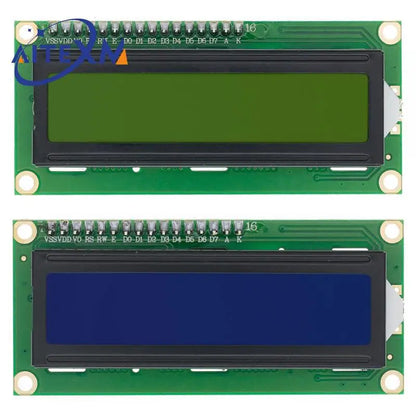 LCD1602 I2C Display Module - Blue Green 16x2 LCD Screen with PCF8574 IIC Adapter for Arduino 5V DIY Projects
