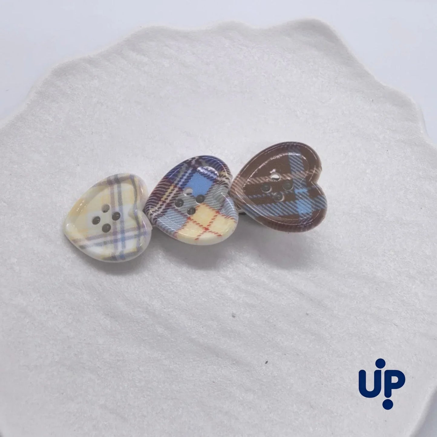 Cute Love Button Hair Clips - Sweet Check Duckbill Side Bangs Clips for Women Girly Hair Accessories