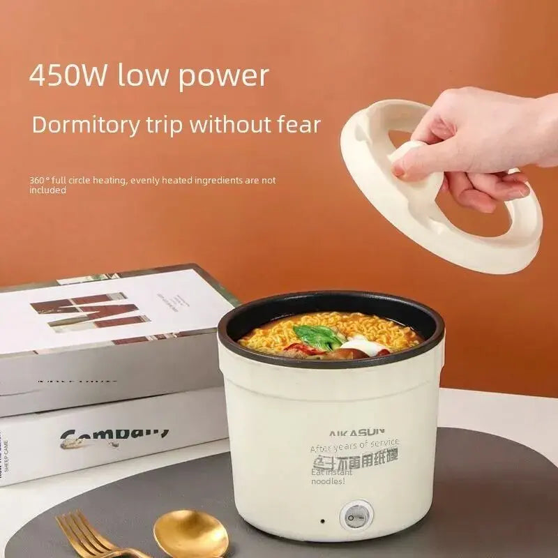 220V Mini Electric Cooking Pot – Multifunctional Rice Cooker, Hot Pot, Noodles, Porridge & Frying Pan