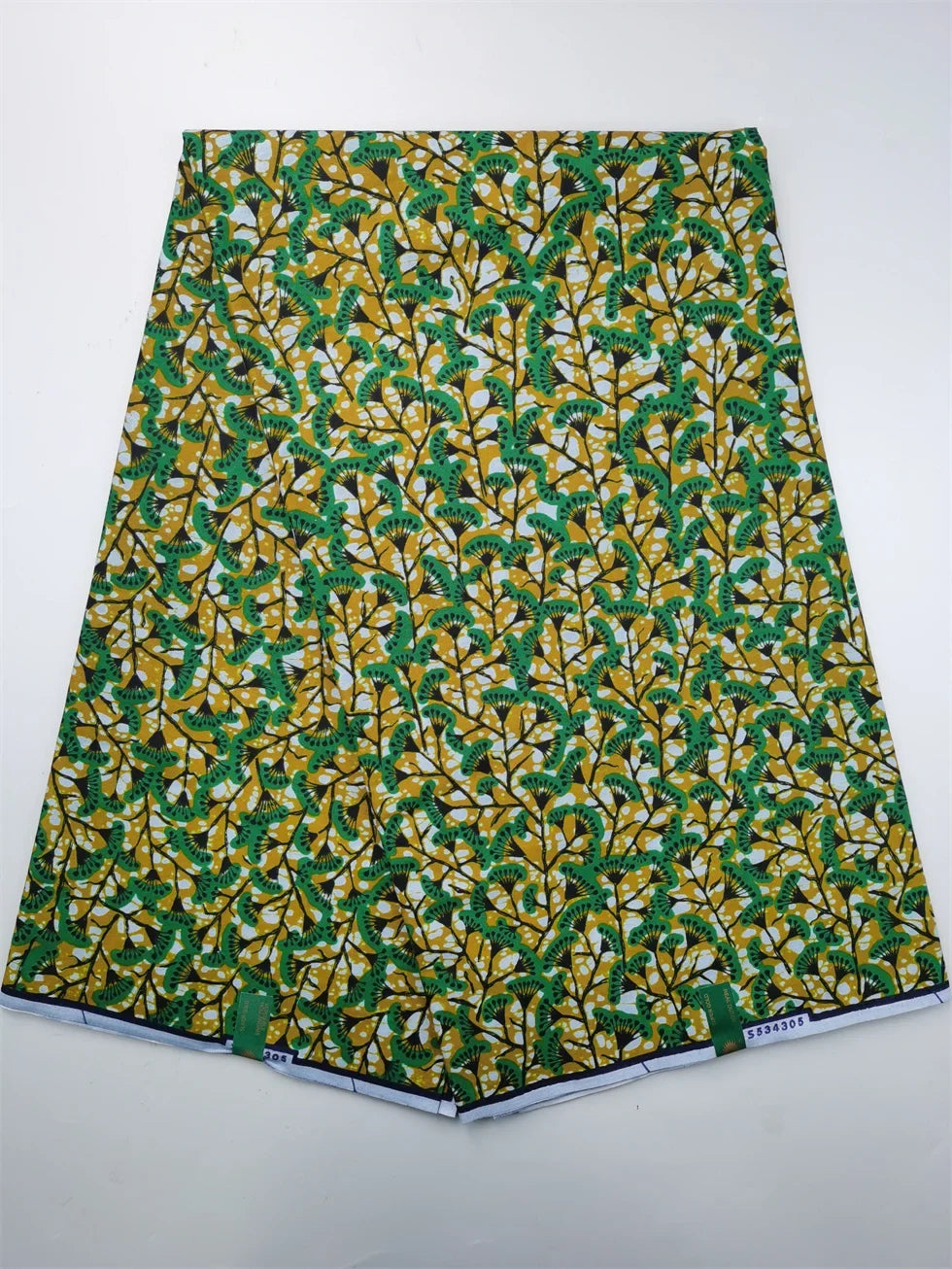 Guaranteed Original African Wax Fabric - 100% Cotton Real Ankara Print 6 Yards for Wedding Dresses & Sewing