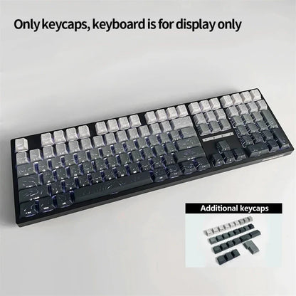 Topographic Keycaps 4.0 Version - 98 Key PBT Cherry Profile Shine Through Side Print Backlit Mechanical Keyboard Caps