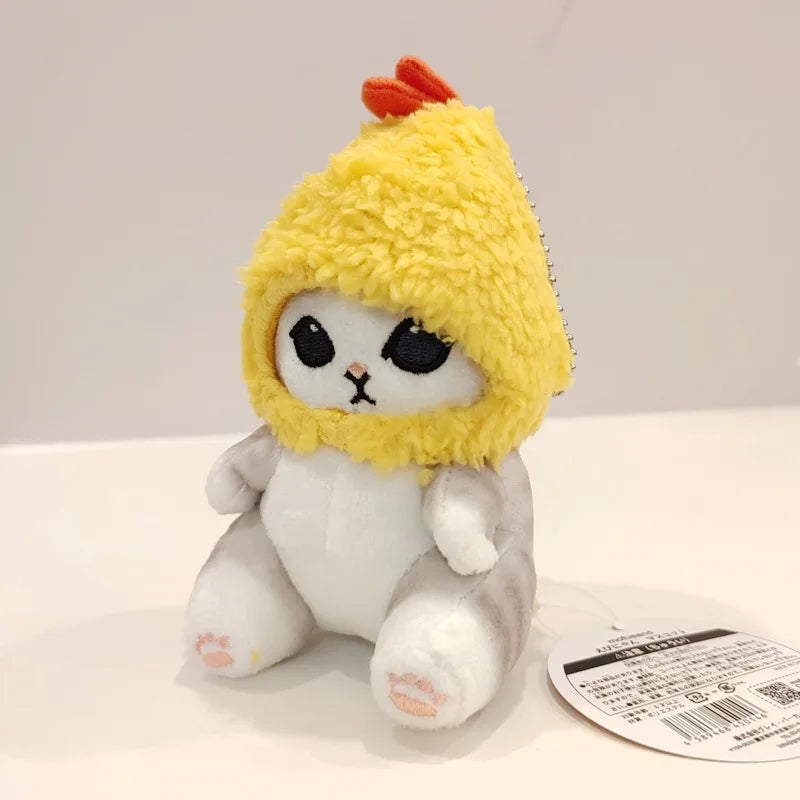 Kawaii Tempura Shrimp Shark Cat Plush Keychain — Cute Mofusand Anime Pendant Backpack Gift for Girlfriend