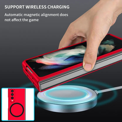 Magnetic Wireless Charging Case - Anti-Fingerprint Shockproof Magsafe Cover for Samsung Galaxy Z Fold 6/5/4/3