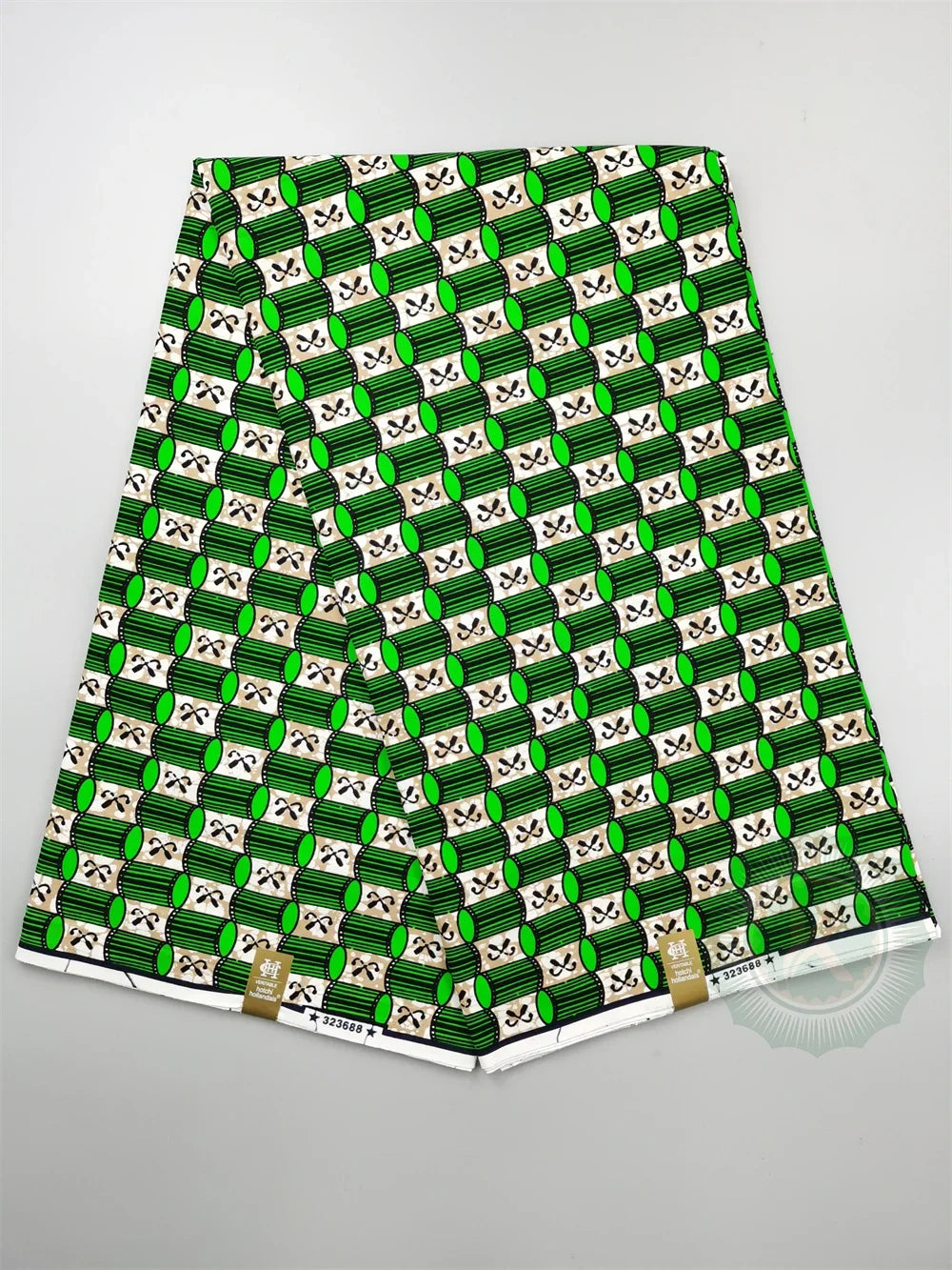 Guaranteed Original African Wax Fabric - 100% Cotton Real Ankara Print 6 Yards for Wedding Dresses & Sewing