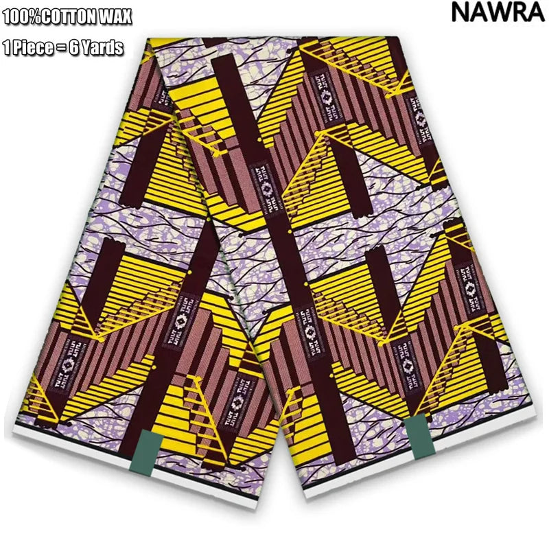 2026 African Real Wax Print Fabric - 100% Cotton Ghana Style Soft Ankara Pagne