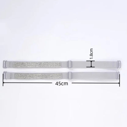Invisible Rhinestone Bra Straps - Non-Slip Adjustable Shiny Replacement Lingerie Accessories for Women
