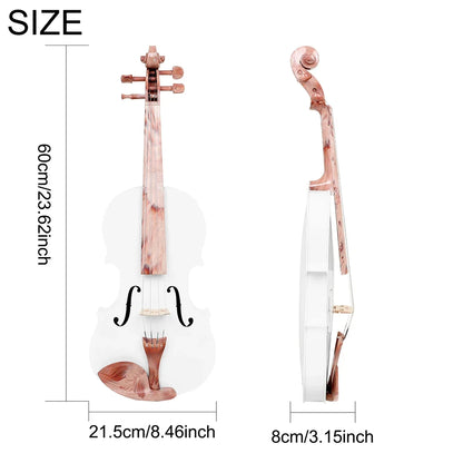 Astonvilla 4/4 Retro Violin - Professional Acoustic Fiddle with Solid Wood Design, Case and Bow