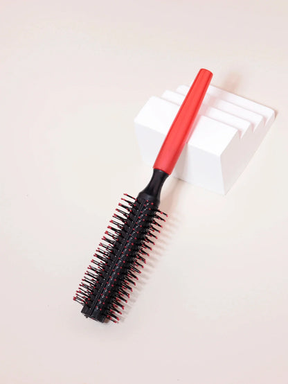 Professional Anti-Static Cylindrical Hair Styling Comb – Nylon Bristle Round Roller for Wigs & Real Hair