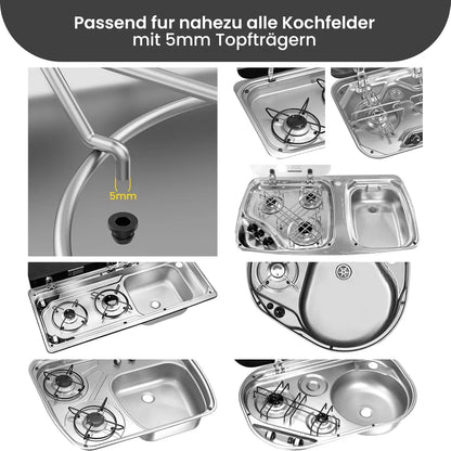 16PCS Rubber Seal Grommet Set – Caravan & Camper Van Accessories for SMEV/Dometic Hob Support, Motorhome & Trailer Replacement Parts