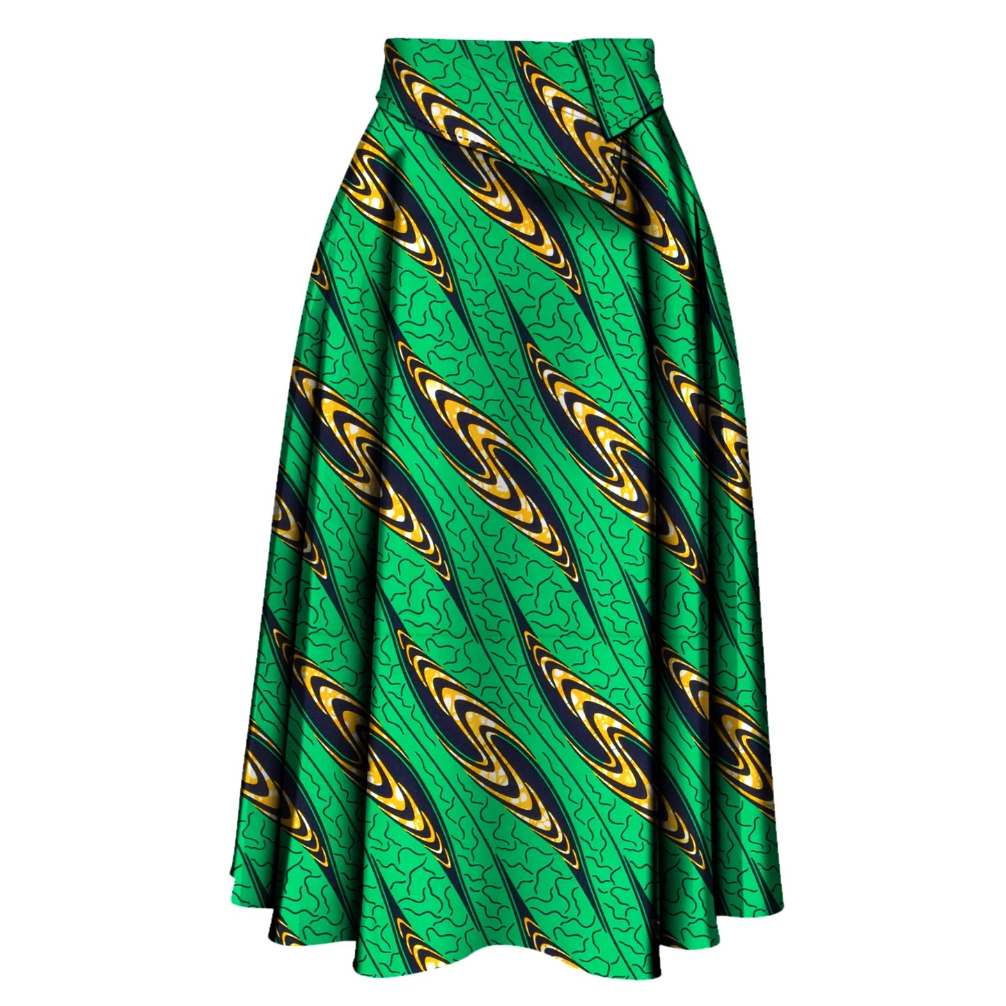 African Ankara Skirt for Women - High Waist Long Printed Party Skirt