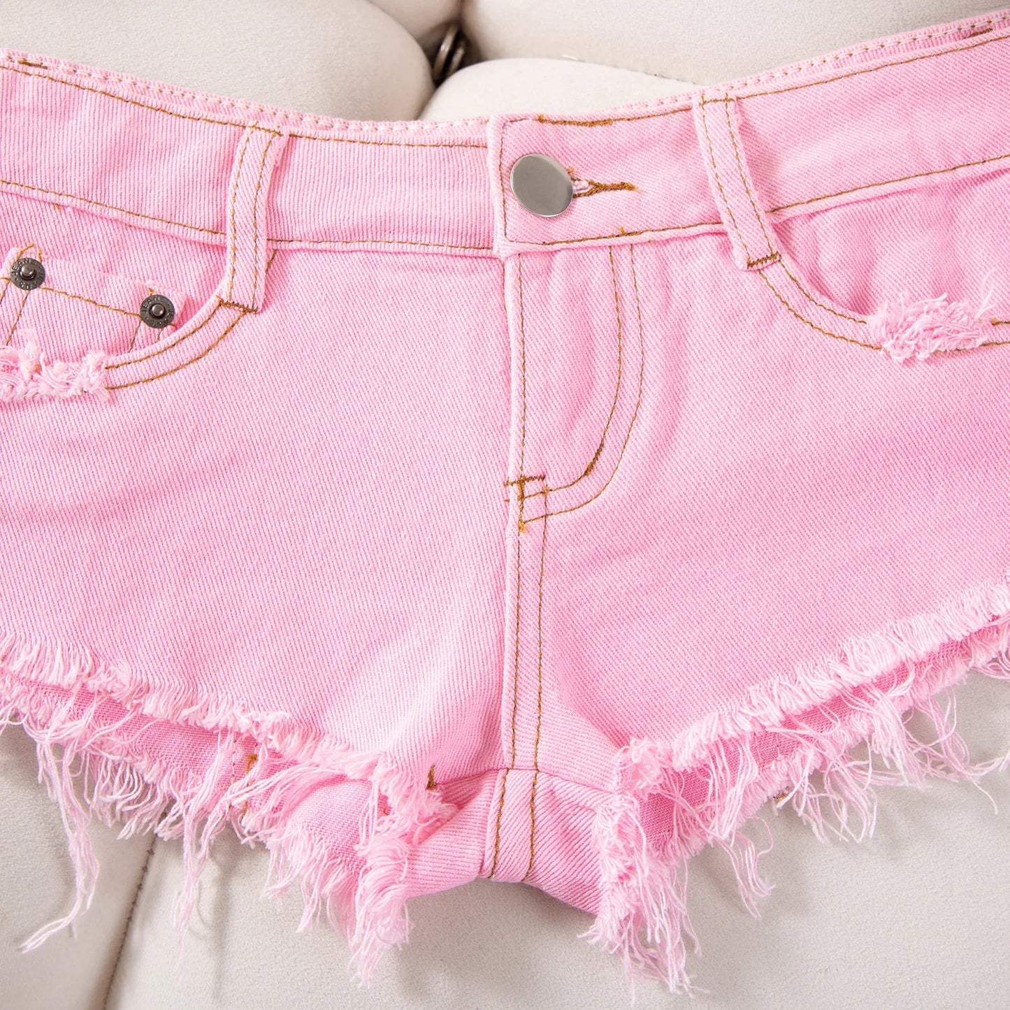 25# Summer Fashion Low-Waist Ripped Denim Shorts — Sexy Hot Pants & Booty Jeans for Women