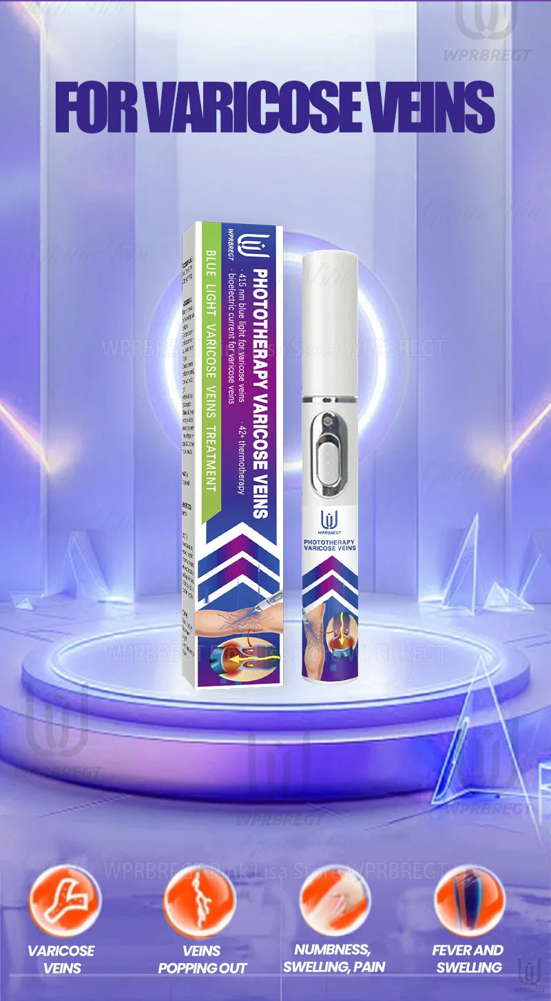 2nd Gen Varicose Vein Laser Therapy Device – Relieves Spider Leg Pain, Treats Vasculitis & Phlebitis