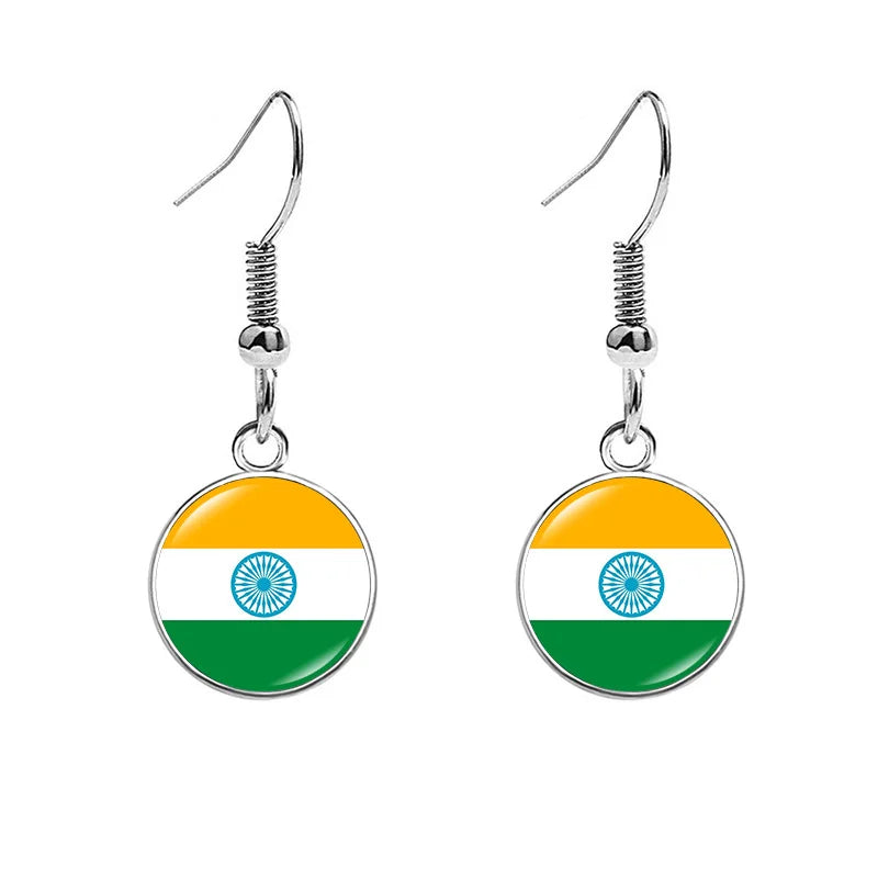 France National Flag Earrings - Multicolor Country Flag Jewelry for Women, Travel Pride & Celebration Gifts